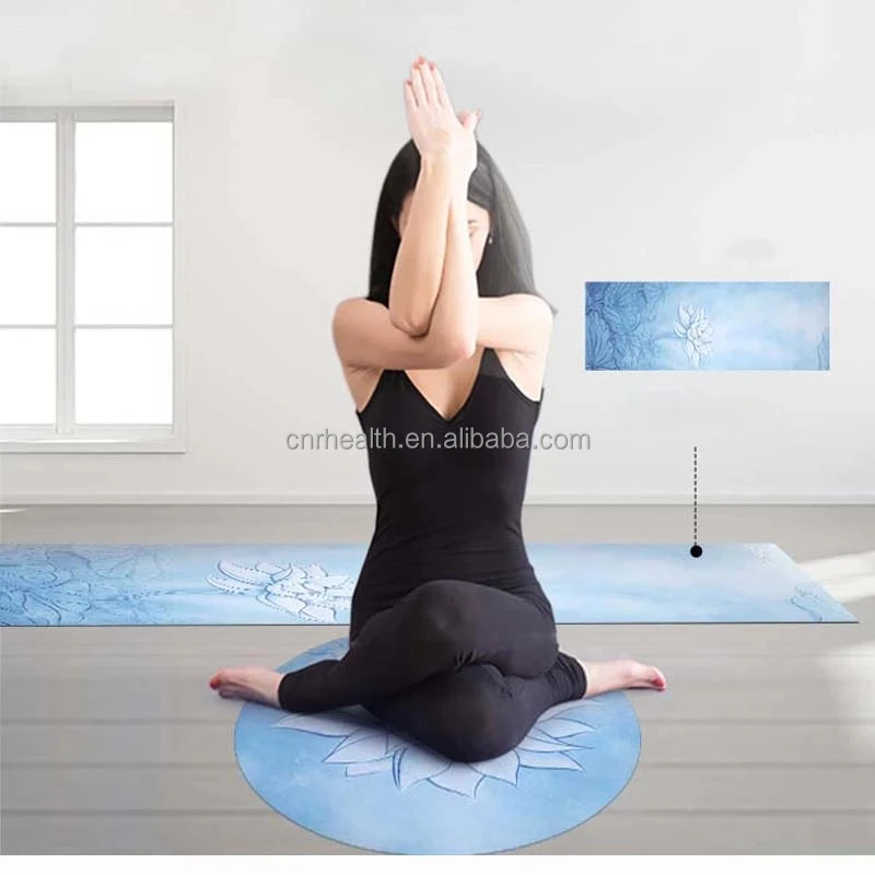 

Small Round Yoga Mat Natural Rubber Suede 60*60cm*3mm Yoga Knee Pad Absorbent Non Slip Meditation Pilates Yoga Cushion, Custom