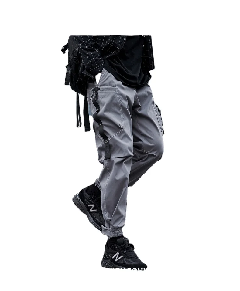 

Autumn/winter new popular logo men's trousers high street loose casual cargo trousers