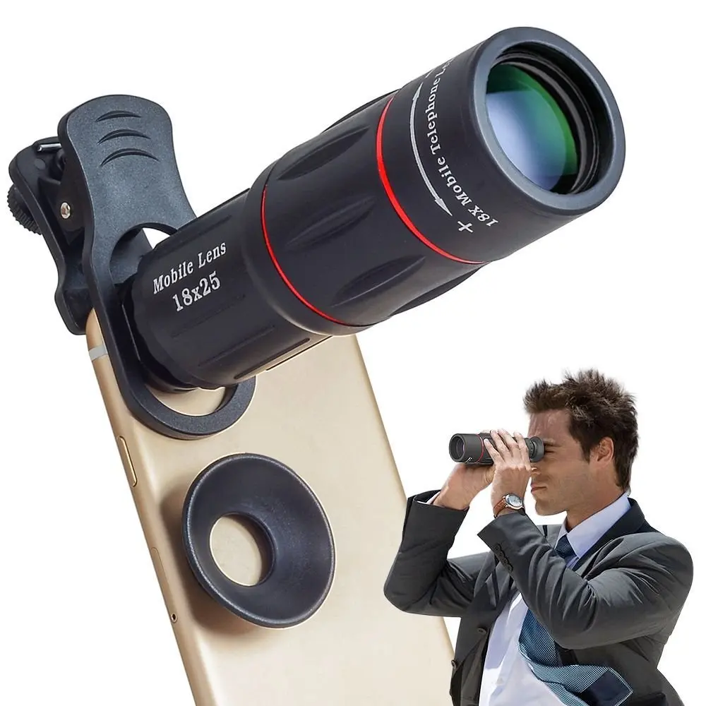 Factory Price 18X Phone Lens HD Telescope Mobile Telephone Camera Lens Optical Monocular Telephoto Zoom Lenses