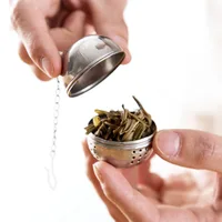 

nice quality Tea Stainless Steel with Extended Chain Hook to Brew Loose Leaf Tea,Teabox Tea Infuser Spices kitchen useful tool