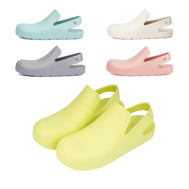 

2023 Custom Logo Trendy Waterproof Women Anti Slip Slides Slippers Comfortable Color EVA Rain Clogs Shoes Women Other Sandals