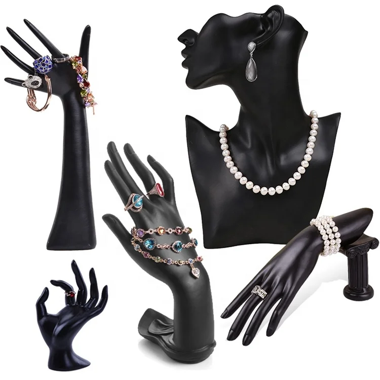 

Doll model accessories display rack and jewelry display set props, Black/ white/scrub