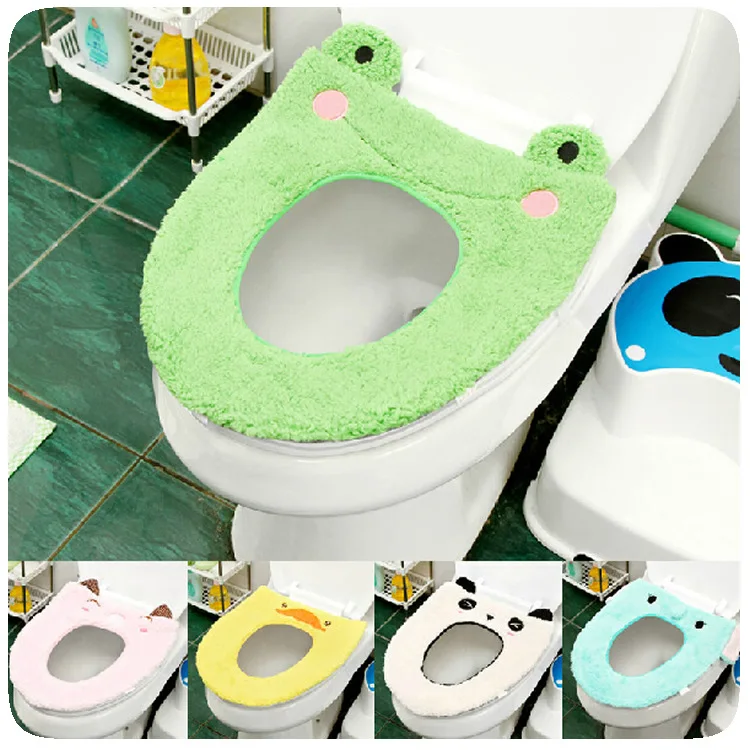 

New Cartoon Animals General Purpose Winter Toilet Mat, Multicolor
