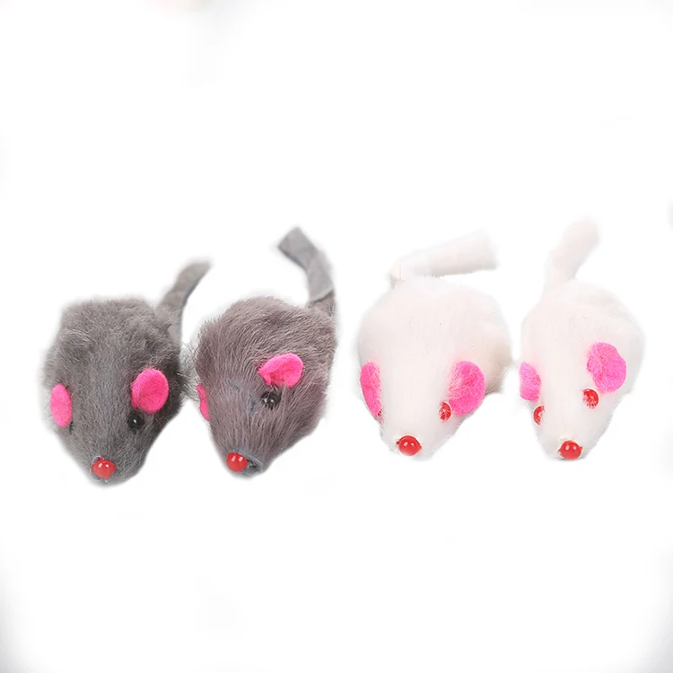 

Rabbit Fur False Mouse Pet Cat Toys Mini Funny Playing Toys For Cats Kitten