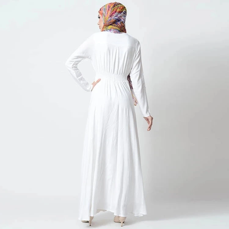 white kaftan abaya