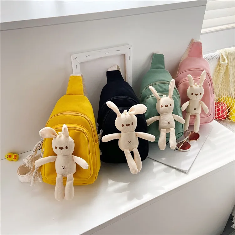 

Wholesale Rabbit Doll Smart Kid Designer Bags 5 Colors Kids Crossbody Bag New Bag For Kid