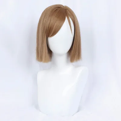 

Funtoninght Short Bob Wigs Silky Straight Synthetic Hair Kugisaki Nobara Cosplay Wigs Jujutsu Kaisen Cosplay Wigs For Lovers, Pic showed