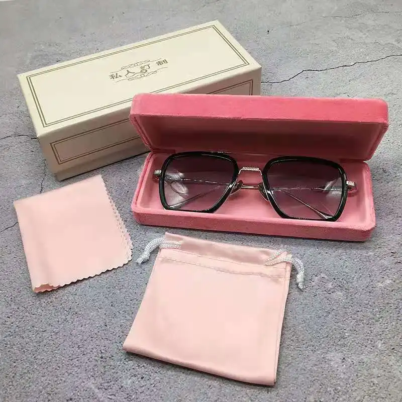 

2021 Optical Glasses Box Pouches Cleaning Clothes Packaging Large Sunglasses Case Custom Sunglasses Case Packaging