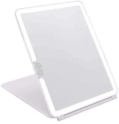 

Kingworth 72 Leds 3 Colors Light Modes Usb Rechargeable Folding Travel Mirror Lighted Makeup Mirror, Customized color