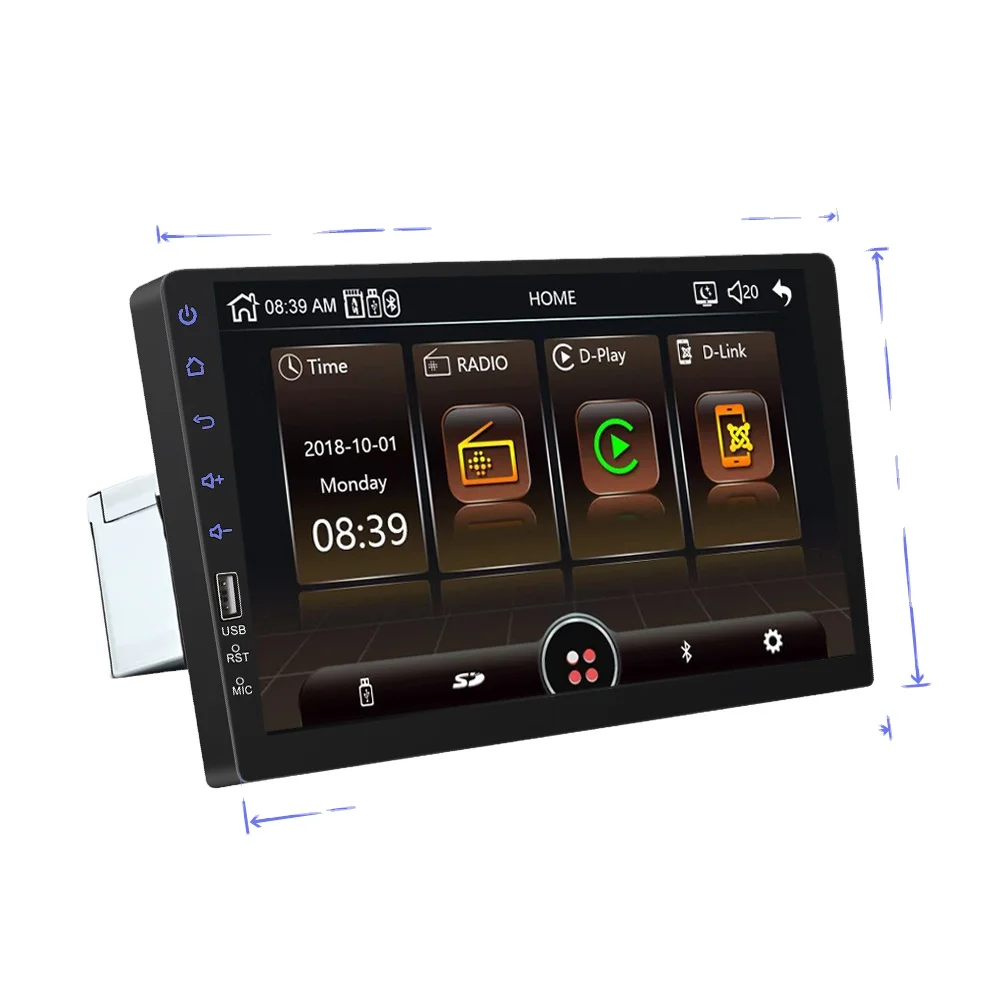

9Inch 1Din Car MP5 Player Press Screen FM Radio BT USB AUX Mirror Link Car Autoradio Multimedia 1din Stereo