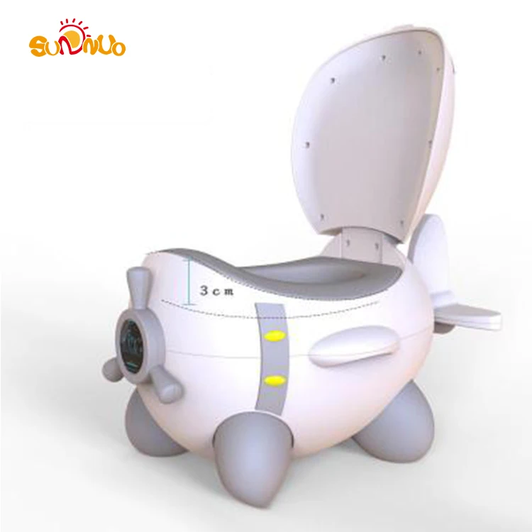 

Baby Toilet Trainer Soft Cushion Potty Chair Boys and Girls Toddler Plane Potty Training Toilet travel potty, Gray pink green