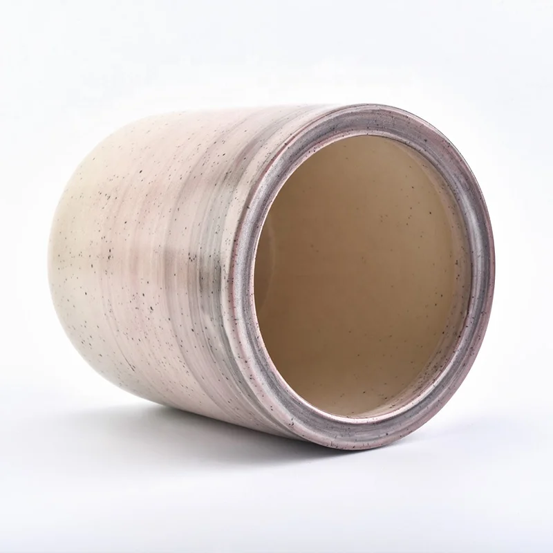 Cylinder decorative ceramic candle jars tea light candle containers wedding centerpieces