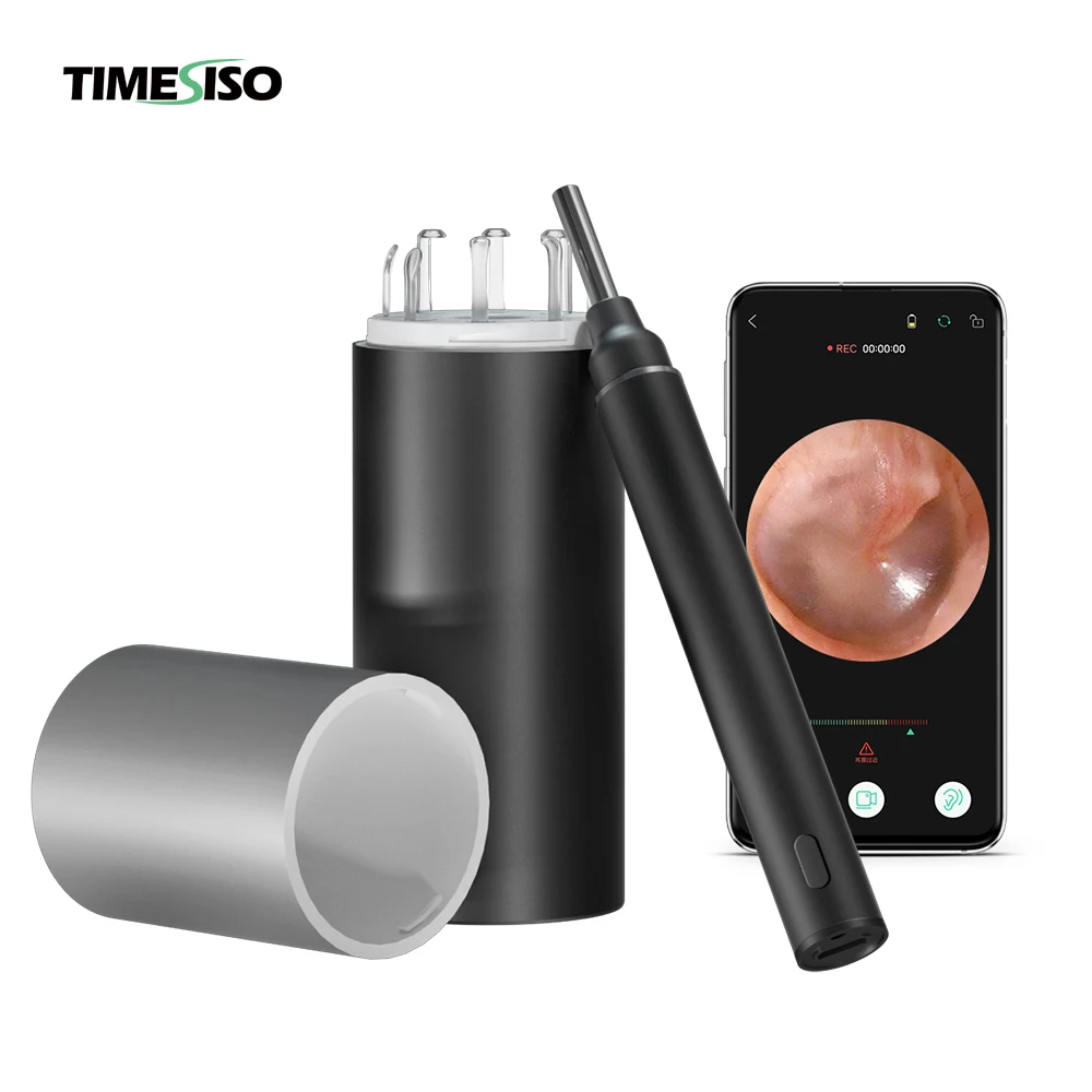 

Timesiso Otoscope Micro USB Endoscope 1080P 3.9mm LED Ear Wax Remover Cleaner, Black/green