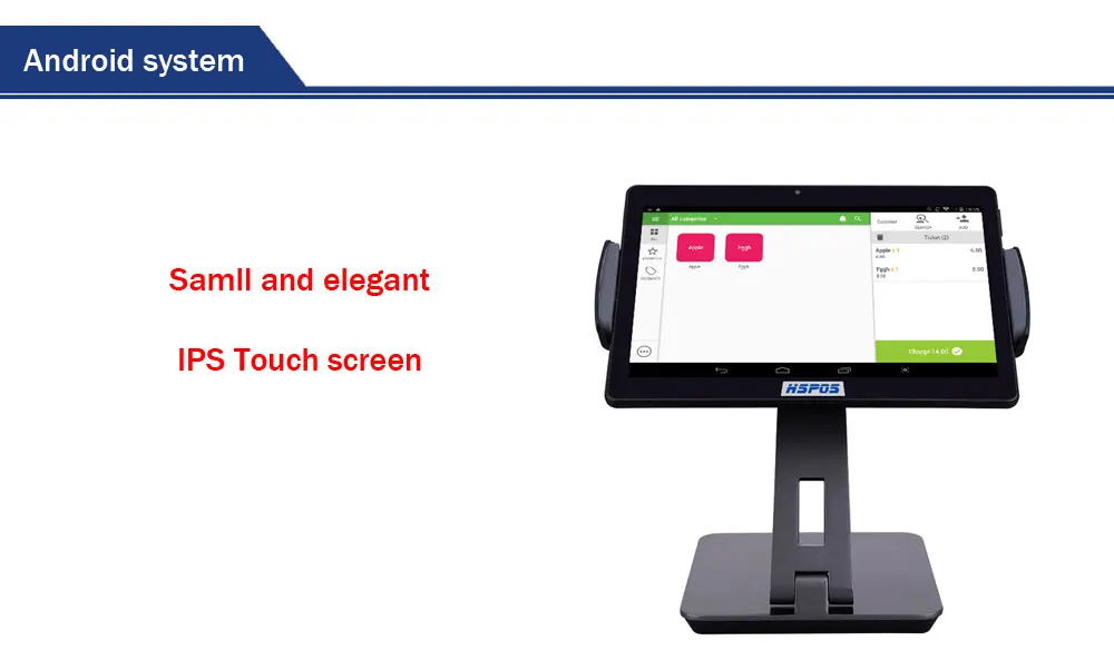 10 Inch Android Pos Android Tablet With Thermal Printer With 80mm