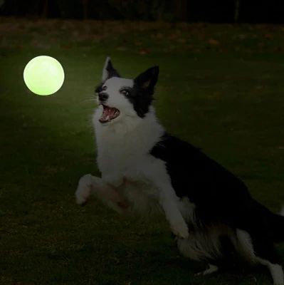 

Luminous Bite-Resistant Elastic Ball Chew dog Teeth toys Durable TPR Luminous Diamond Ball Interactive Dog Toy Molars, Green