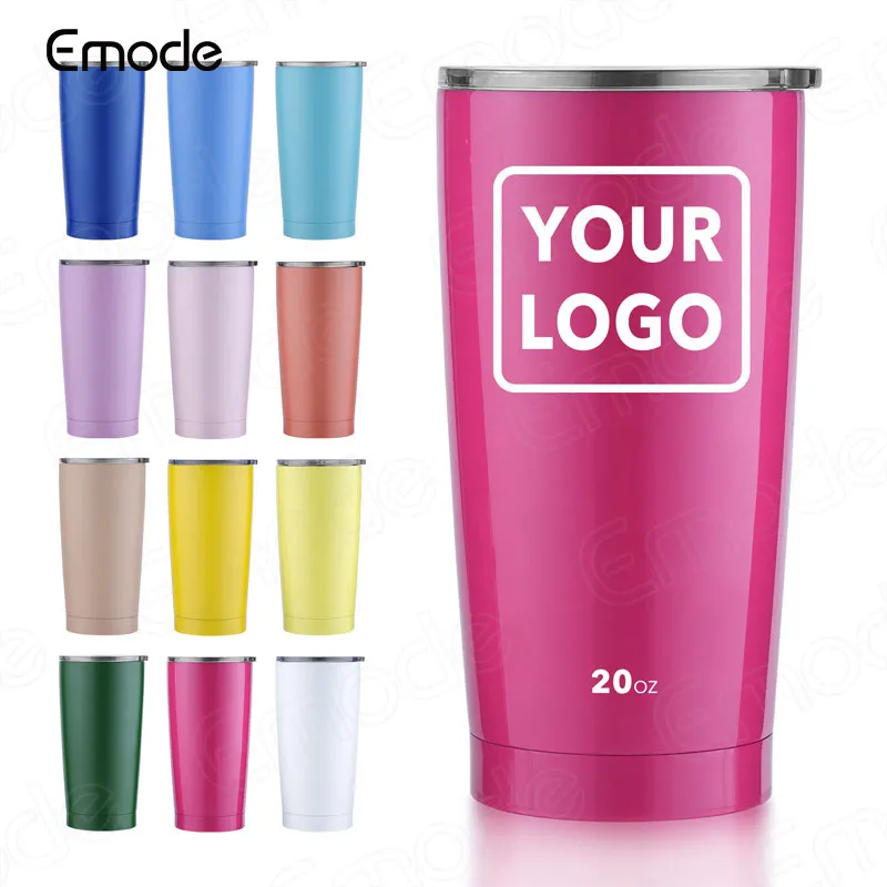 

RCS Recycled 20 oz Stainless Steel Vacuum Insulated Tumblers w/ Lids and Straw [Travel Mug] Double Wall Water Coffee Cup