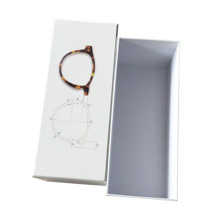 Hot ! Free Risk Rectangle Custom Size Paper Matte White Printing Box For Myopic Lenses Packing