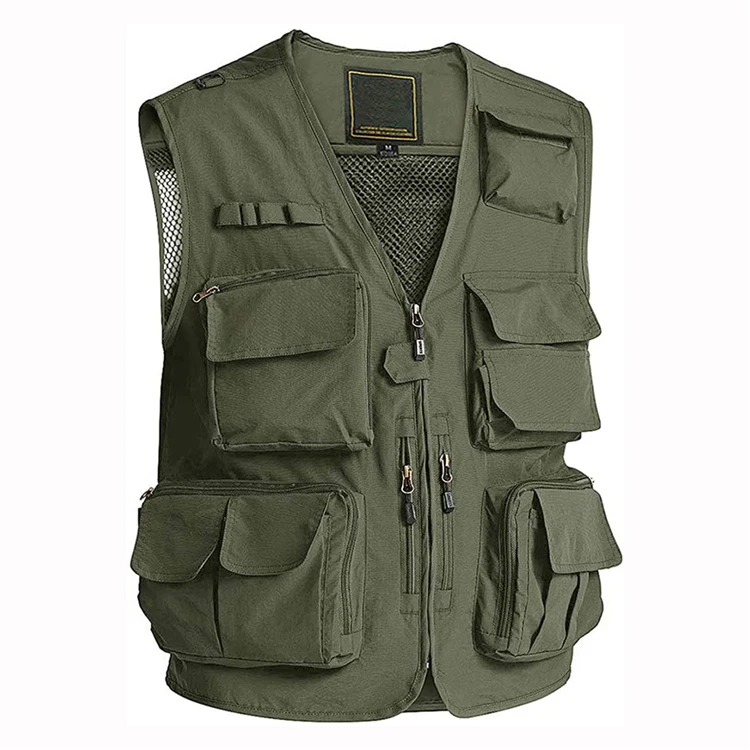 

Clothing Manufacturer Tactical Molle Vest Outdoor Mens Nylon Fly Fishing Vest Mesh Hiking Vest With Multi Pockets