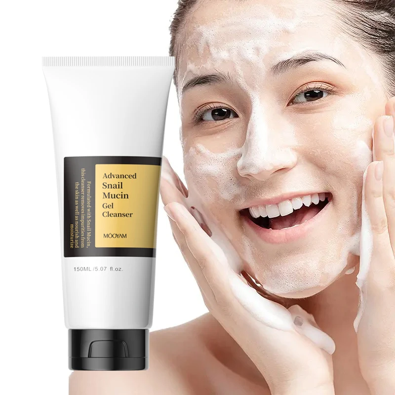 

Private Label Skincare Korean Face Wash Hydrating Smoothing Facial Cleanser Advanced Snail Mucin Gel Cleanser