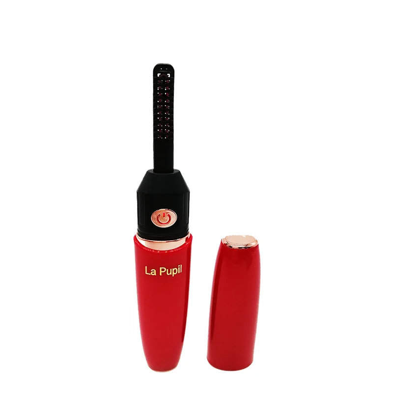 

Mini Portable USB Rechargeable Electronic Eye Lash Curler Electric Heated Eyelash Curler, Red/pink/black