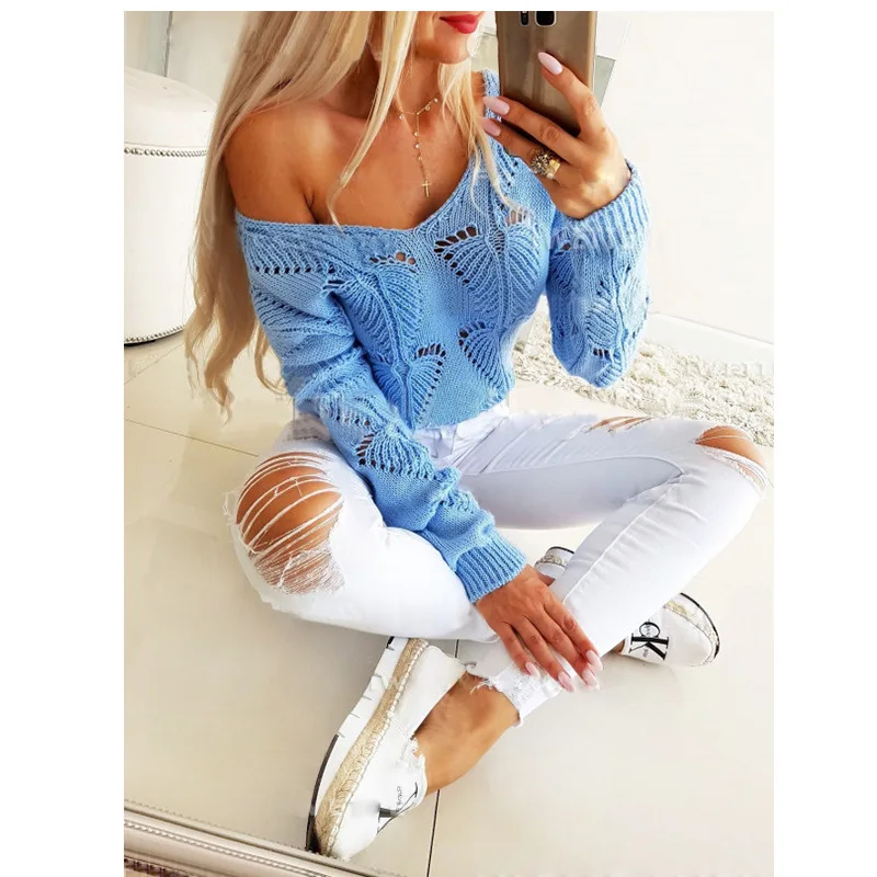 

Women's Oversized Off Shoulder Pullover Tops Long Sleeve Loose Fit Waffle Knit Tops, Pictures