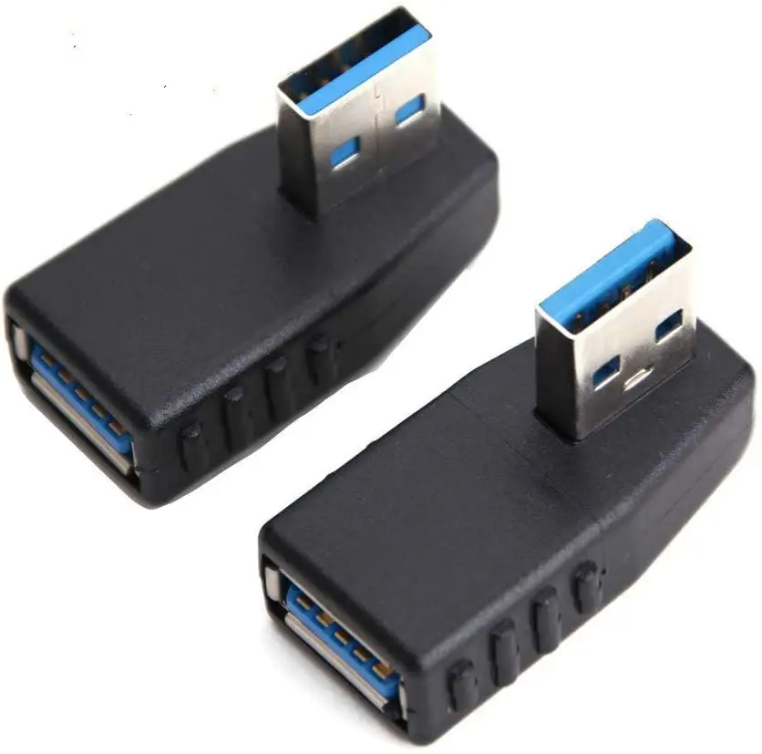 

Right Angle USB Extender Adapter Male to Female USB 3.0 Super Speed Connector UP Down/Left Right USB Extender Coupler Vertical L