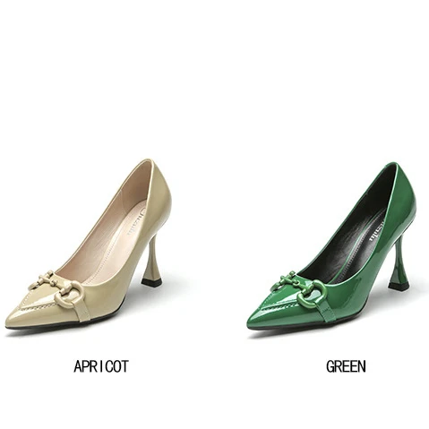 

2021 Shoes Transparent Women Pumps Velvet Women Platform Golden Pumps Heel, Beige,green