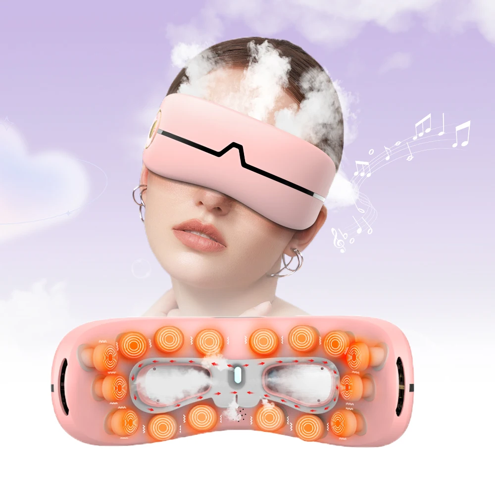 

Trends 2023 Products Eye Relax Heat and cold steam Compress Music vibration eye mask smart Electric eye massager Equipment