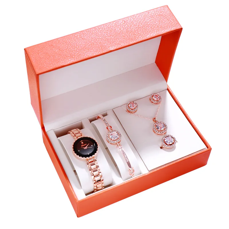 

Popular casual square women's watch bracelet set simple belt watch female gift