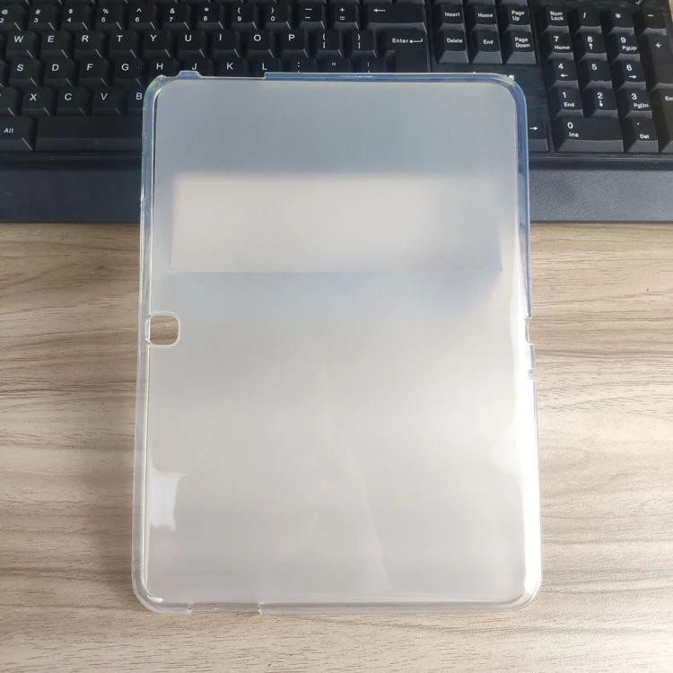 

New Arrival Smart Custom Matte Edge Transparent Clear Soft TPU Silicone Tablet Back Cover Case For Samsung Tab 4 T530 10.1