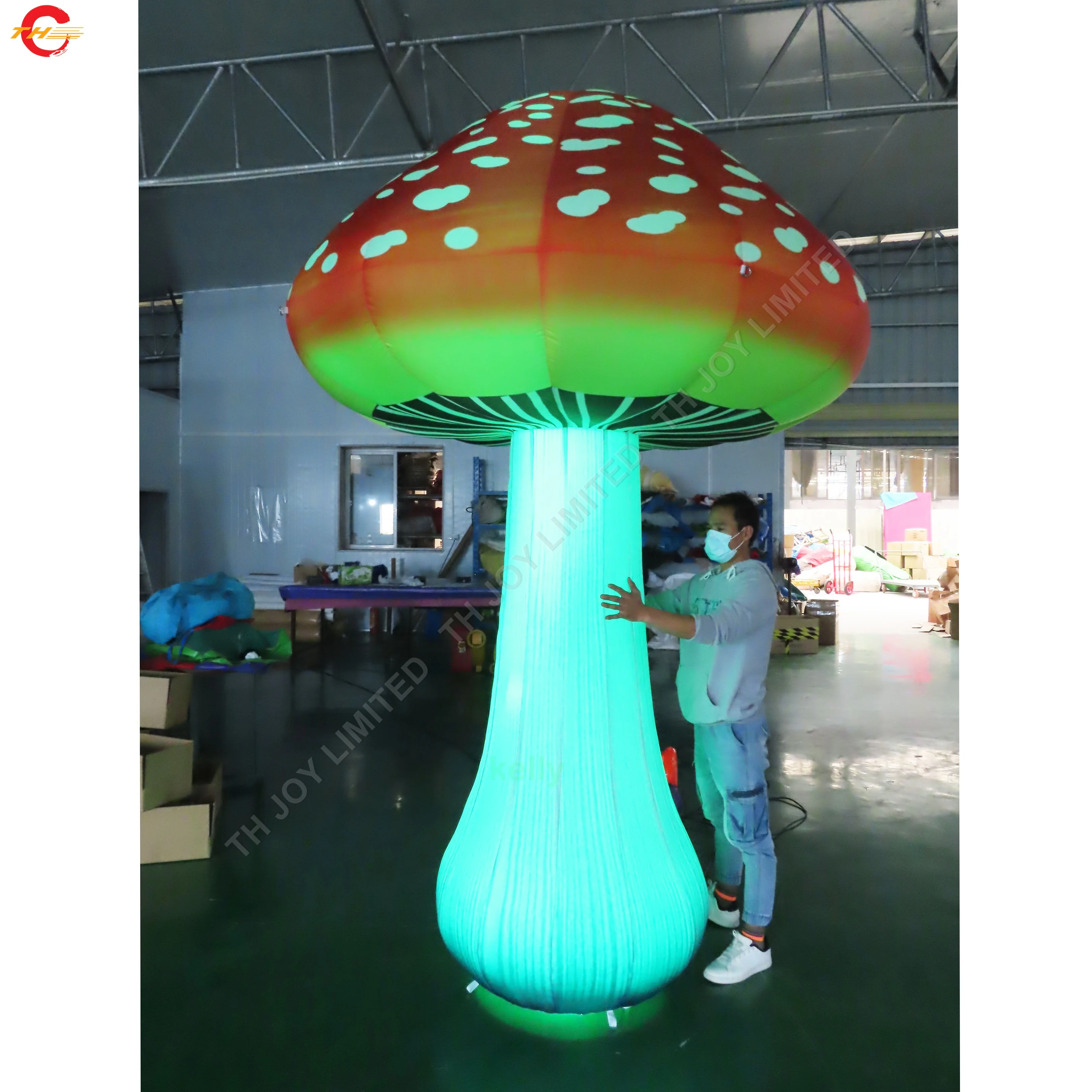 

3 meter high colorful inflatable mushroom model, Customized