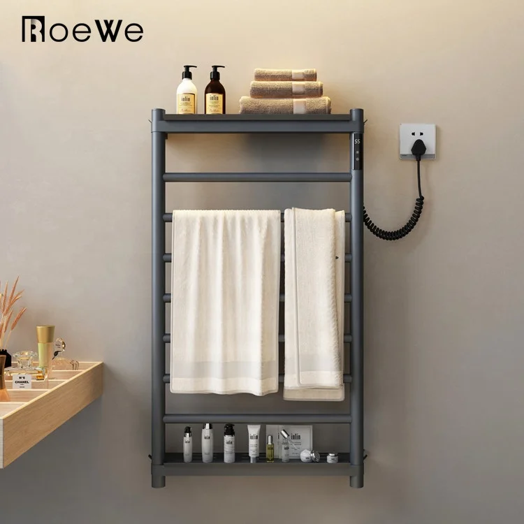 

Modern design bath towel rack warmer electric wall-mounted towel warmer rack