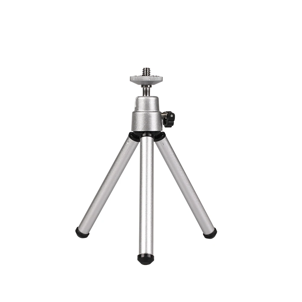 

Kaliou Silver Color Travel Tripod Stand Holder Camera Phone Mini Tripod for Smartphone for Go pro 7 6 5 4 3 2 1