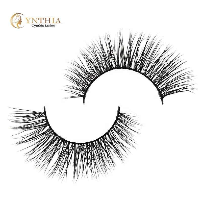 

Russian Double 3D Silk Faux Mink Fake Premium Synthetic False Eyelashes Wholesale Natural Volume Eye Lashes Manufacturer