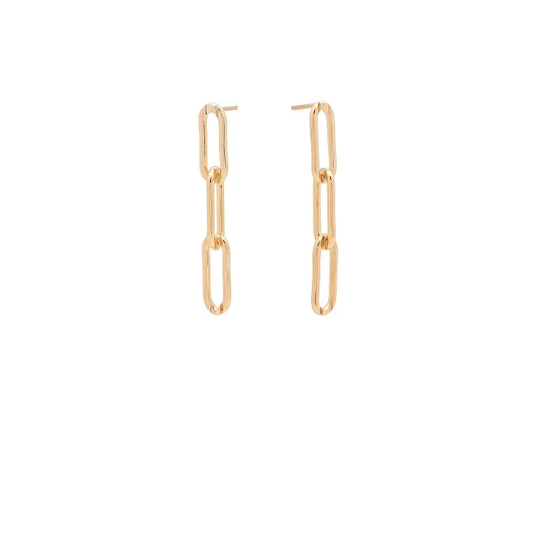 

2020 earrings jewelry 18k gold stainless steel earrings link chain earring