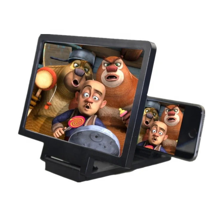 

F1 8 inch Mobile Phone Holder Screen Magnifier HD Video Screen Display Amplifier, Black/white