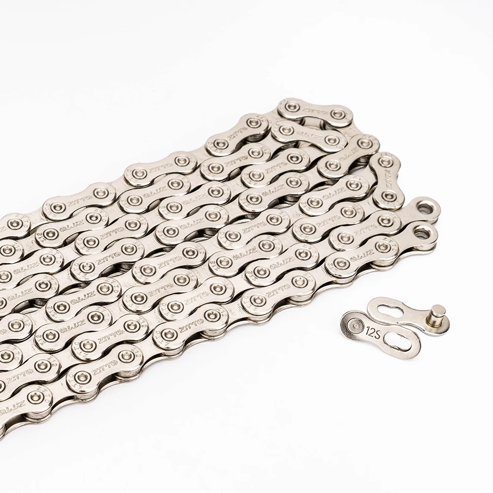 

ZTTO MTB Road Bike Parts 12 Speed Silver Chain 12v Eagle 12s 1x12 Connector Included 126L Links Bicycle Chain