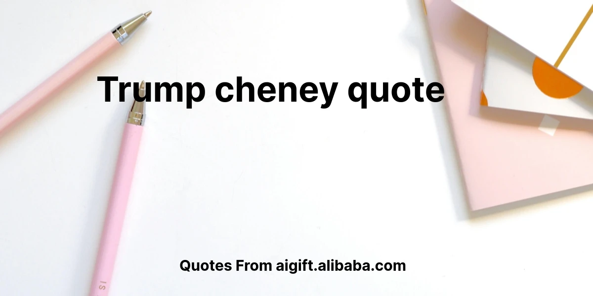 trump cheney quote