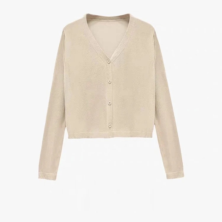 

Solid Color Summer Custom Thin Ladies Sweater Cardigan, At your request