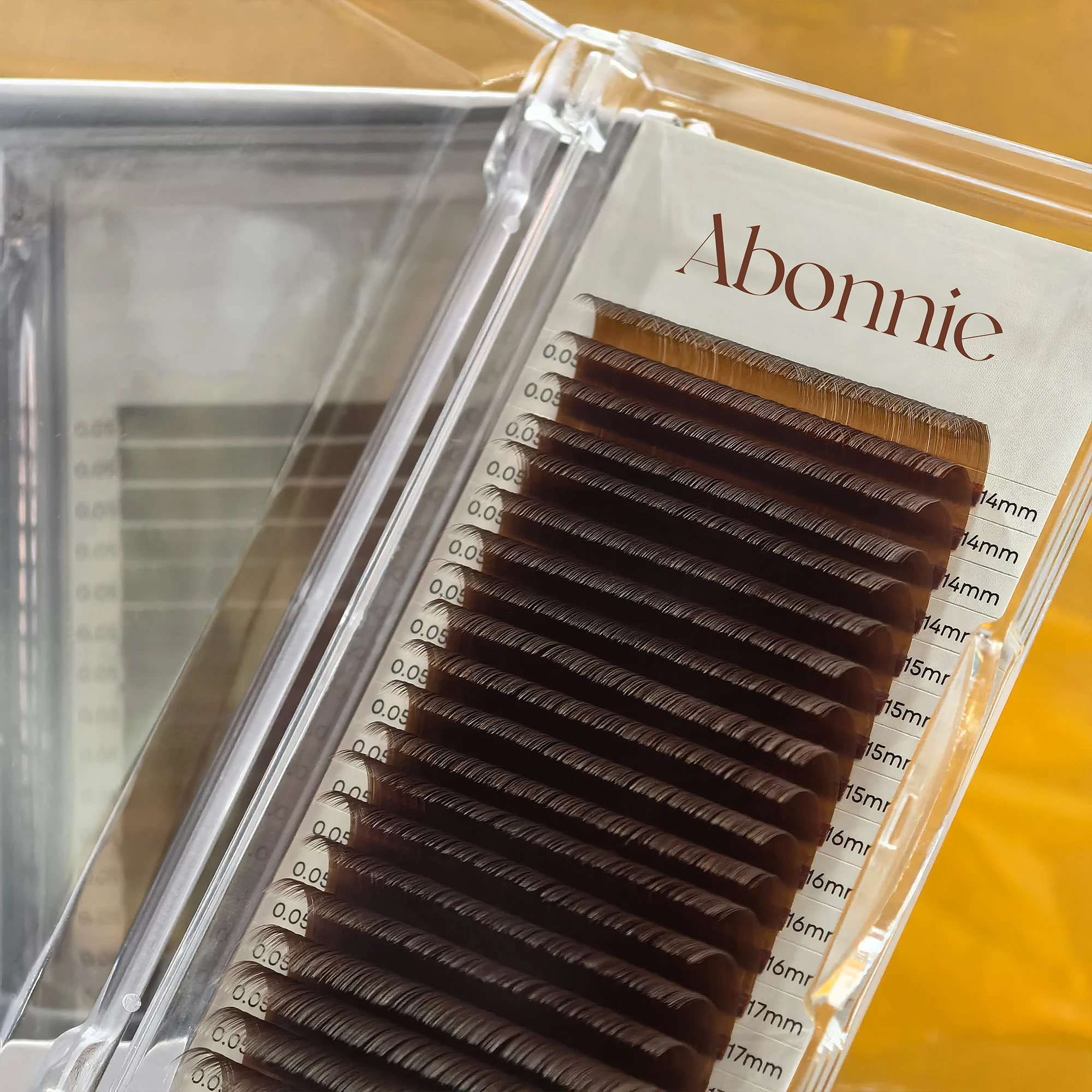 Abonnie 003 Brown Pbt Fiber Lash Extensions Cashmere Matte Lash Extensions Brown Velvet Eyelash Extensions