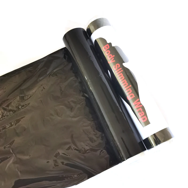 

OEM Private design label Fat Burning Osmotic Plastic Body Detox Wraps, Black