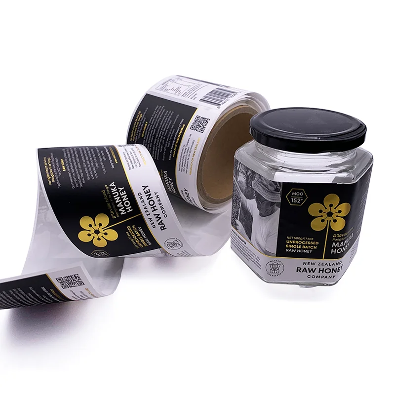 Custom Wholesale Permanent Adhesive Waterproof Tamper Proof Seal Honey