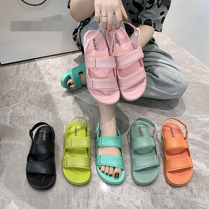 

Wholesale sandel mujer sandalias Chanclas cheap flat women shoes 2021 luxury sandals sandals for women and ladies, 6 colors