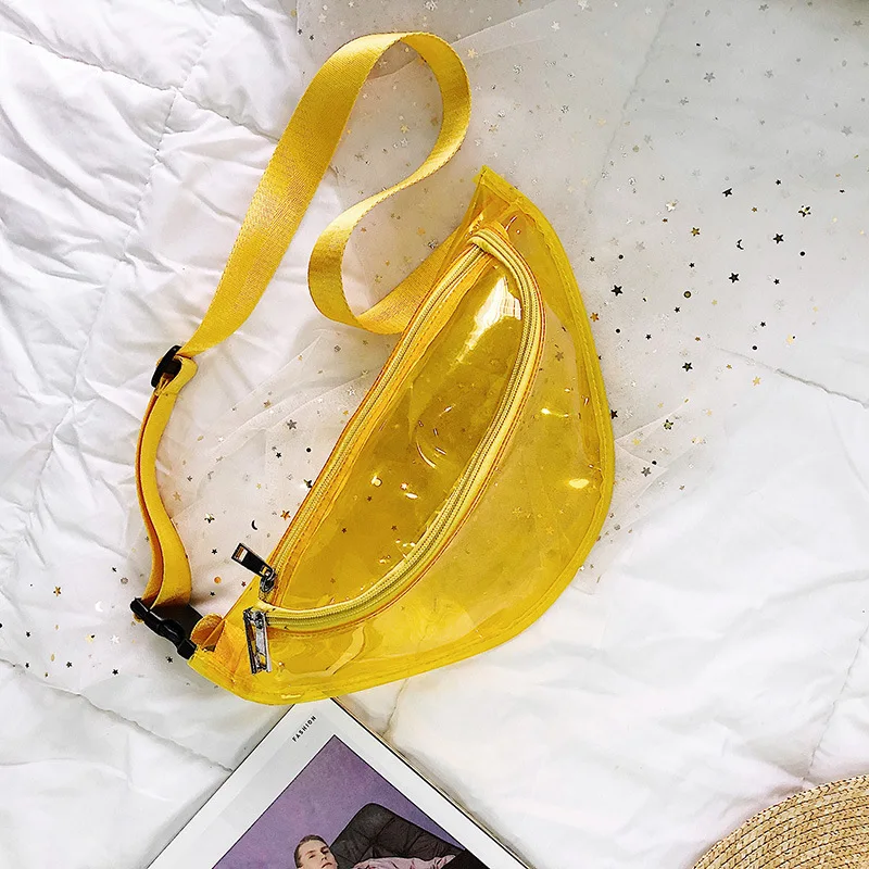 Wholesale Jelly Color Transparent Waist Bag Clear Fanny Pack With Cheap