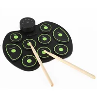 

9 Keys Foldable Roll Up Portable Practice Electric Drums Pads