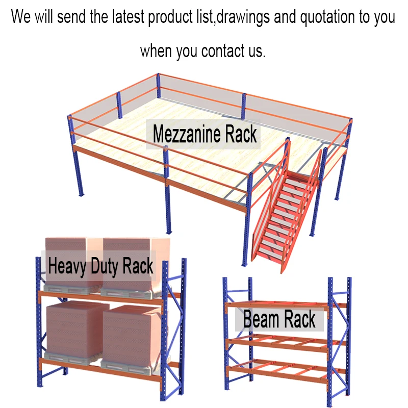 ce sgs tuv iso attic loft mezzanine floor fabric roll racks stationari aerial work platform for racking rack shelf shelves