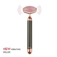 

New arrival Rose Quartz Jade Electric Vibrating facial massage roller