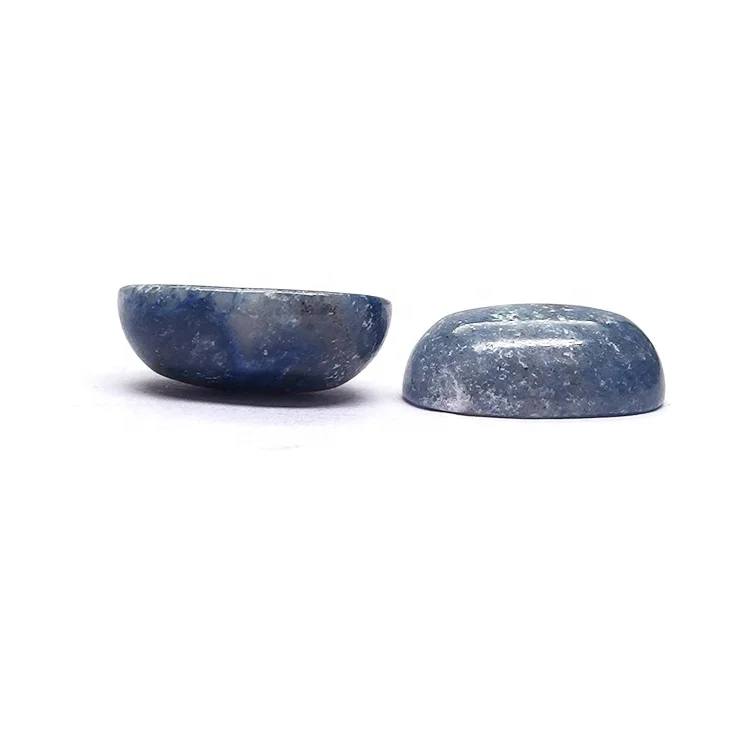 

Hot sale Flat Bottom Oval Shaped Cabochon Blue Aventurine Gemstone