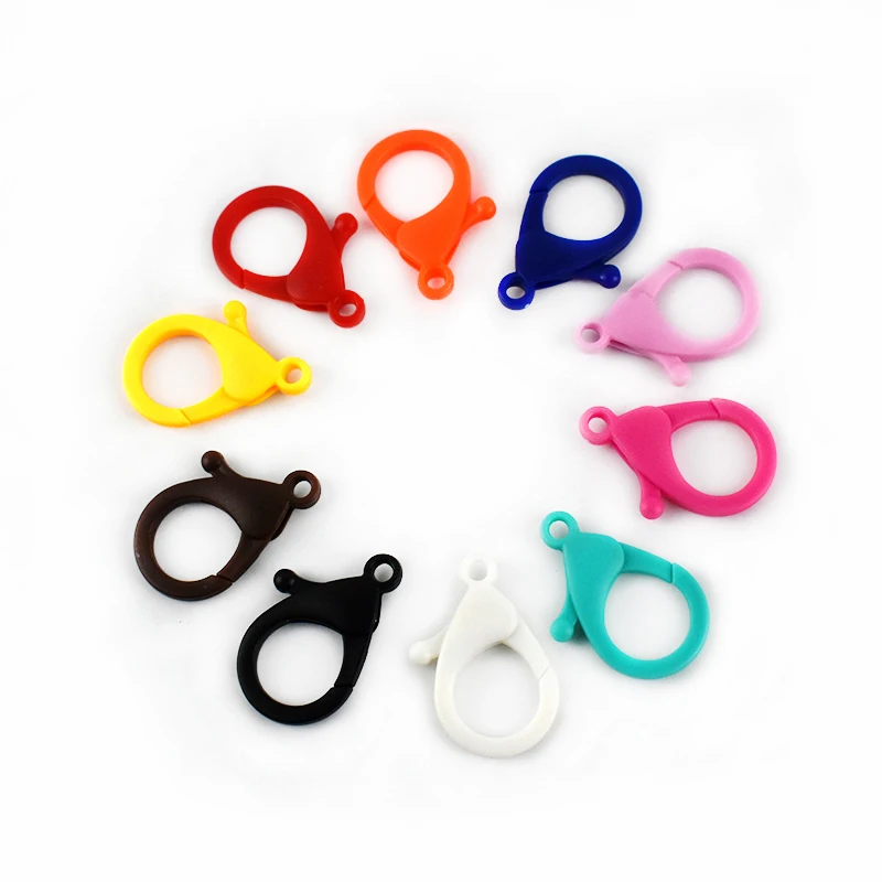 

Mettee BF874 21x35mm Color Plastic Key Chain Hook Buckle Bag Toy Accessory Material Lobster Clasp