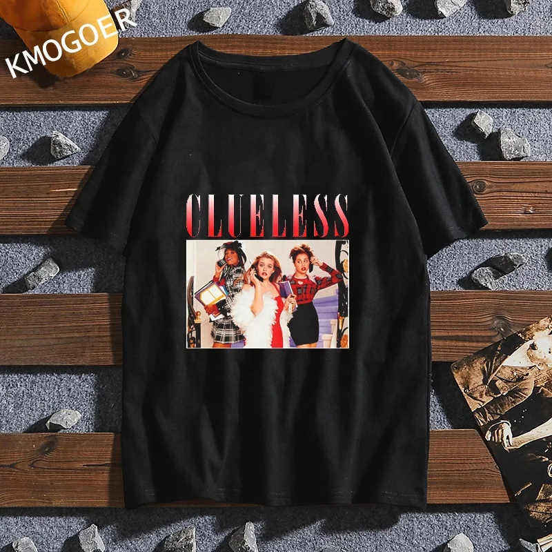 

New Arrival 2021 Summer Rihanna CLUELESS Hip Hop Tshirts O-Neck 100% Cotton Streetwear Unisex Graphic Oversized T Shirts